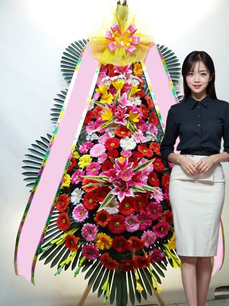 디에스컨벤션 3단화환 고급형